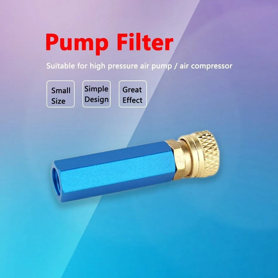 Пейнтбол PCP ручной насос воздушный фильтр маленький синий высокого давления воды