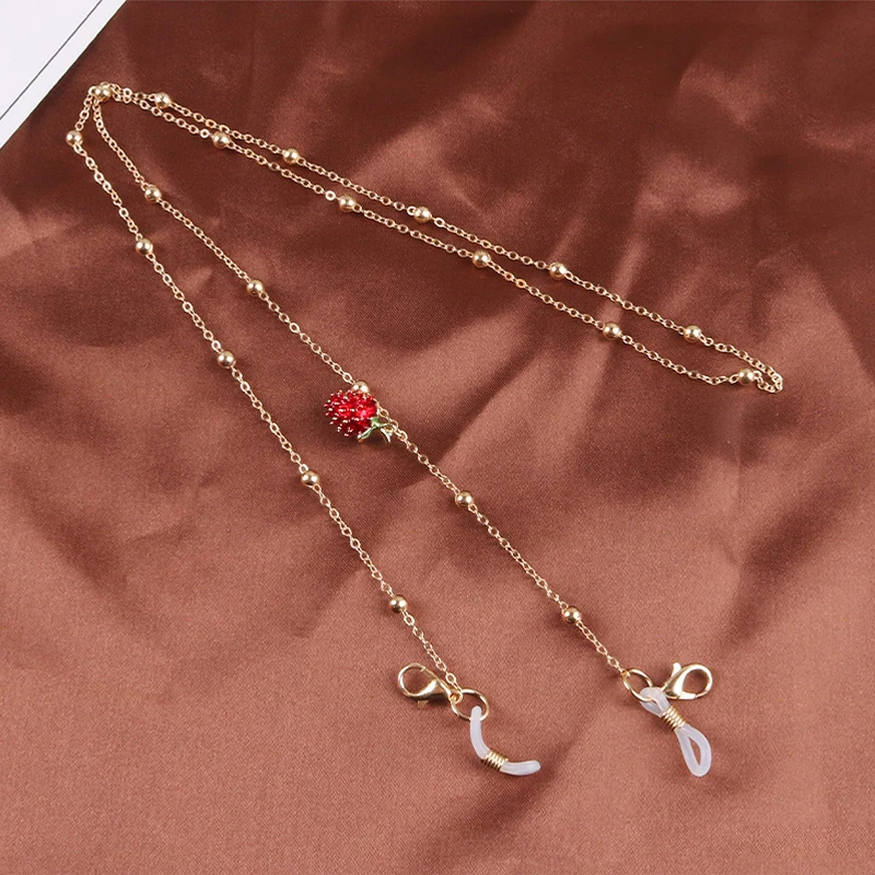 

Fashion Pearl Fruit Glasses Chain Women Men Eyeglass Cord Sunglasses Cord Retainer Holder Eyewear Lanyard Neck Strap Rope