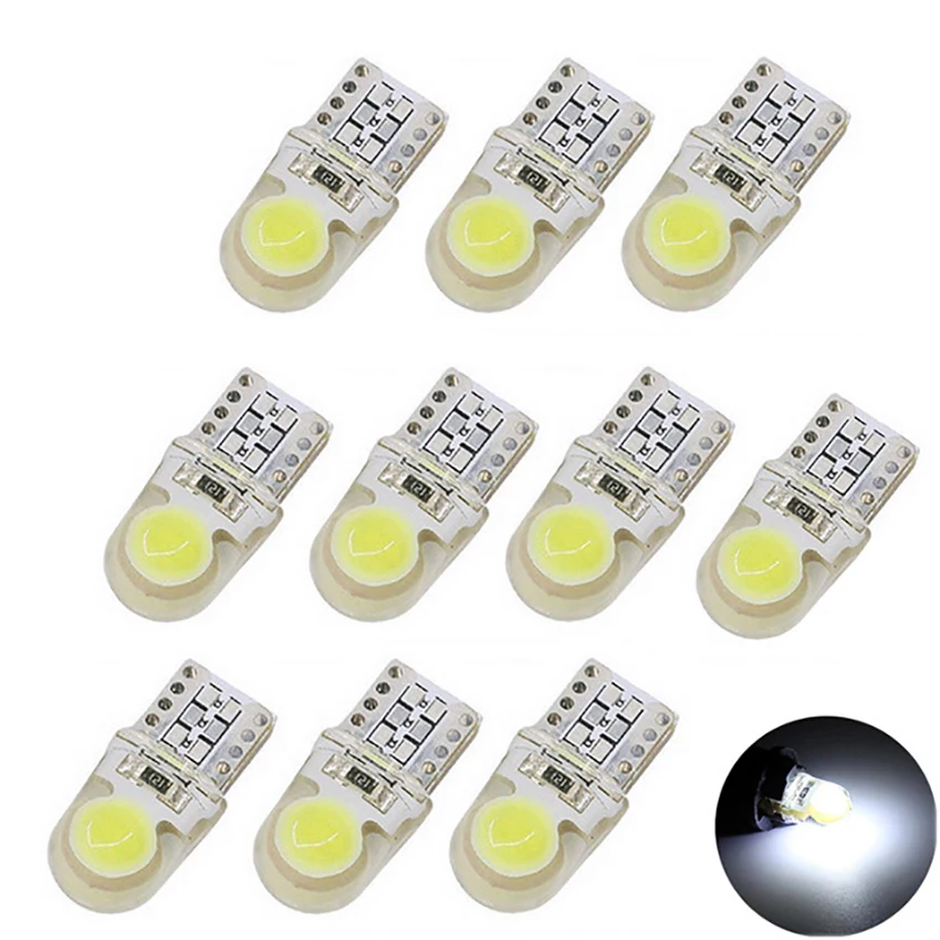 

2PCS/Lot Silicone T10 LED Light Bulb SMD LED Car Lights Bulb Super Bright Interior Lights License Plate Dome Map Door Light
