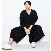 mens springsummer loose fitting wide leg pants 9 minutes culottes for men large casual pants gothic hip hop yamamoto trend