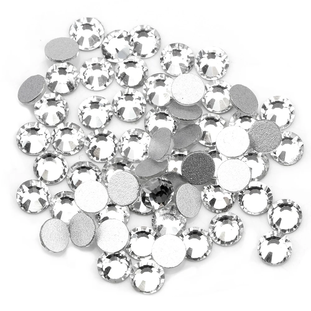 

14 Section Non Hot fix FlatBack Strass Glitter Crystal Nail Art Rhinestones Decorations AB Rhinestones SS4-SS16
