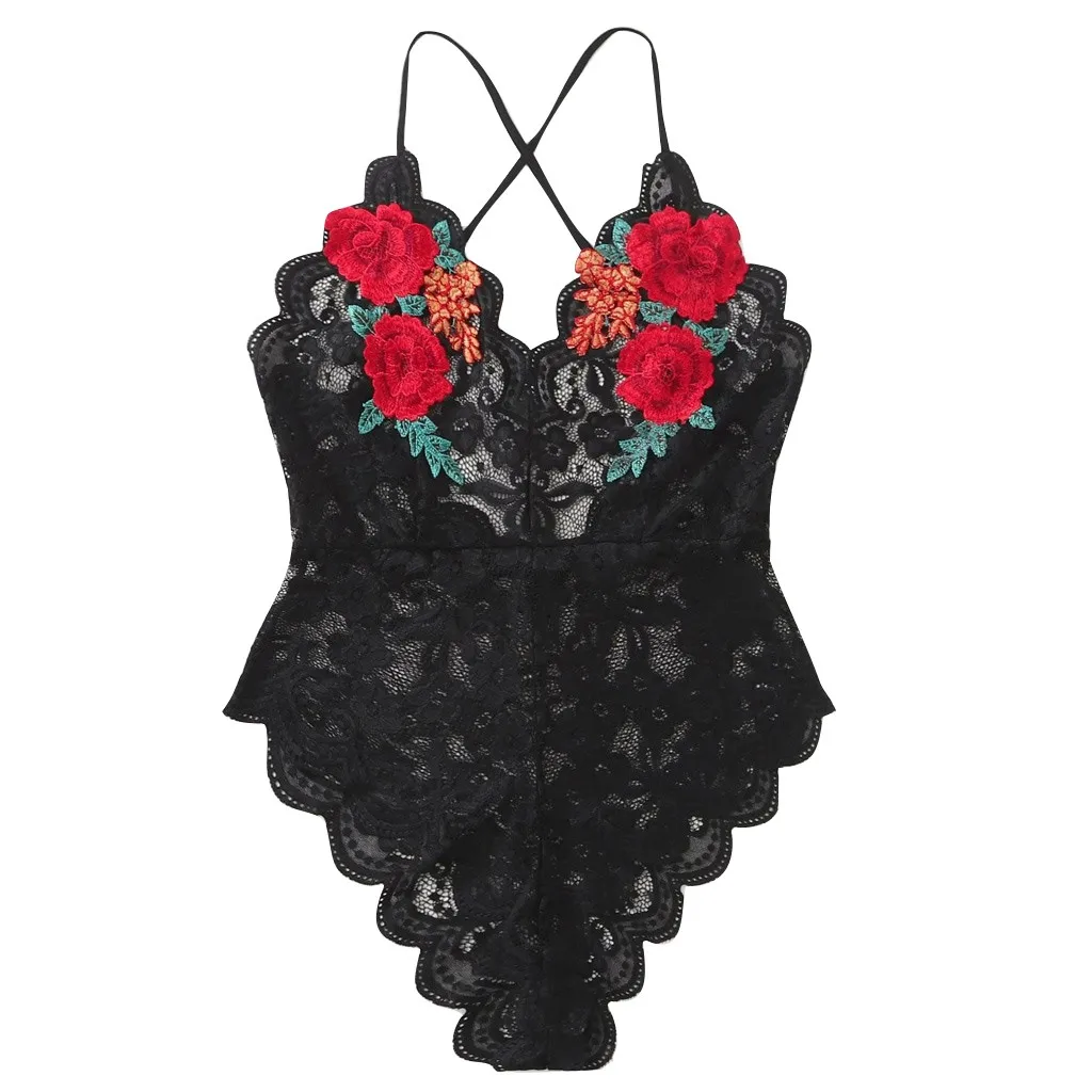 2020 новая Пижама Кружевное боди прозрачное Женское горячие сексуальные
