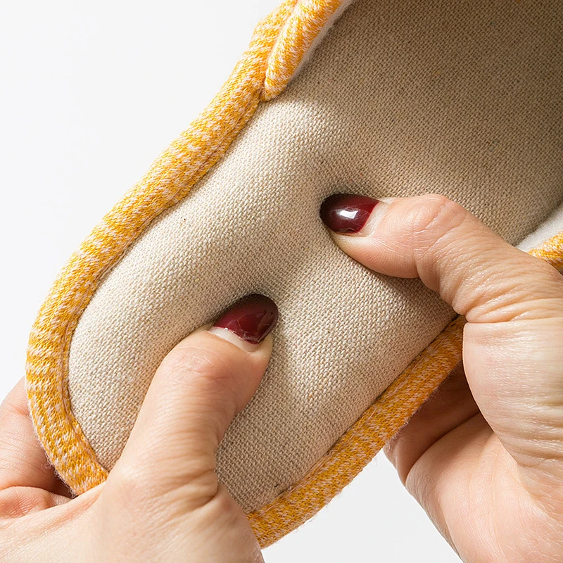 Тапочки женские/мужские из хлопка и льна Нескользящие мягкие тапочки на толстой