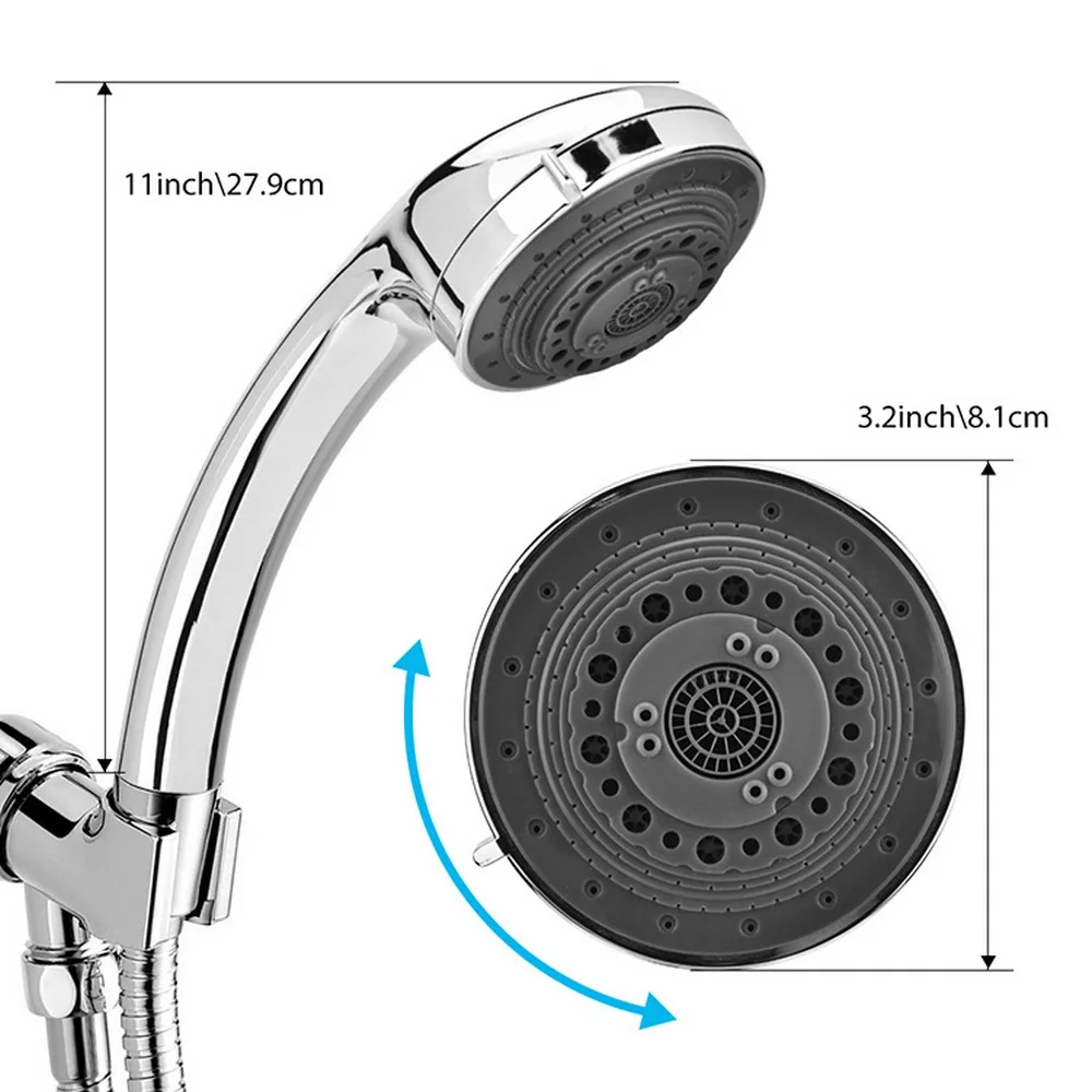 

Shower Head 7 Mode 2.5 GPM Water Flow Adjustable Shower Head Bathroom High Pressure Water Saving Handheld Shower Head Accessorie