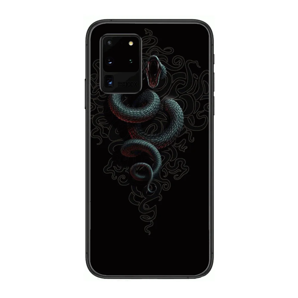 

Hand Snake Flower Snake Phone cover hull For SamSung Galaxy S 6 7 8 9 10 20 Plus Edge E 5G Lite Ultra black soft bumper