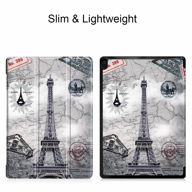 Ultra Slim Lightweight Smart Shell Standing Cover with Auto Wake / Sleep Feature for Lenovo Tab E10 10.1'' TB-X104 Tablet |