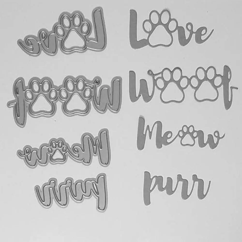 2019 новые буквы с принтом собачьей лапы металлические Вырубные штампы Прошитые