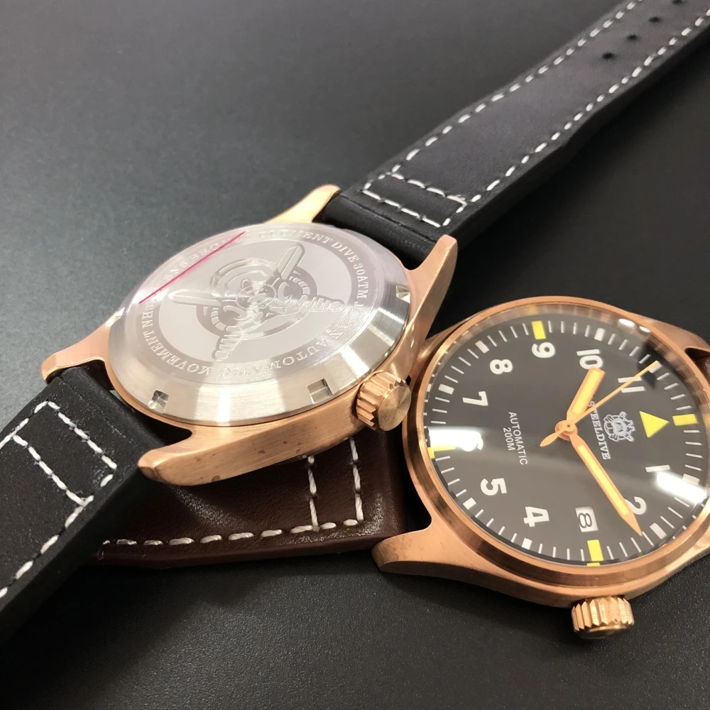 Часы STEELDIVE Мужские механические водонепроницаемые до 200 м с подсветкой|Мужские