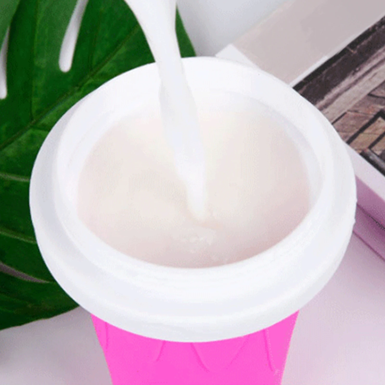 Taza de silicona para batidos de frozen, botella refrigerante r&aacute;pida de doble capa, fabricante de hielo de granizo, batidora de silicona-3