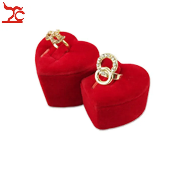 Quality Red Velvet Jewelry Display Holder Wedding Ring Necklace Bracelet Organizer Storage Stand Store Counter Showcase