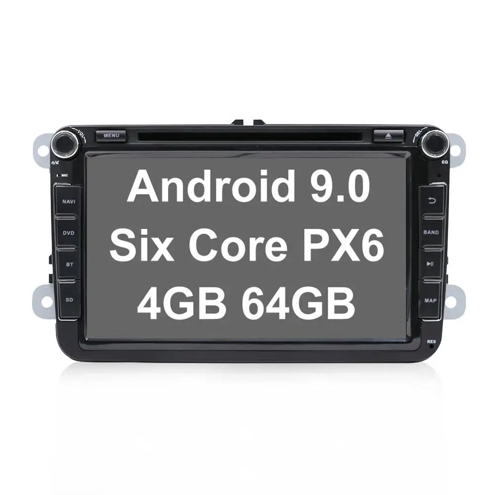 Android 9.0 64GB PX6 Android 9 автомобильный dvd-плеер gps навигация автомобильная радио для Volkswag/Golf/Tiguan/Skoda/Seat/Altea/Skoda Wifi Bluetooth Камера заднего вида PX6 - Цвет: Android 9.0 64GB PX6