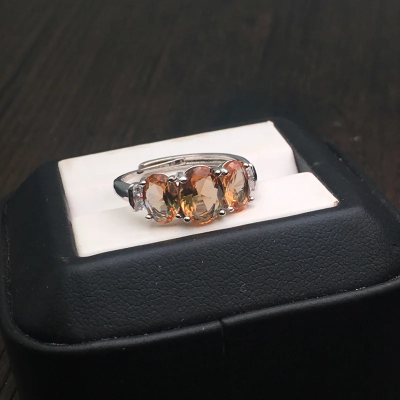 Женское кольцо с зултанитом из серебра 925 пробы|Кольца| |