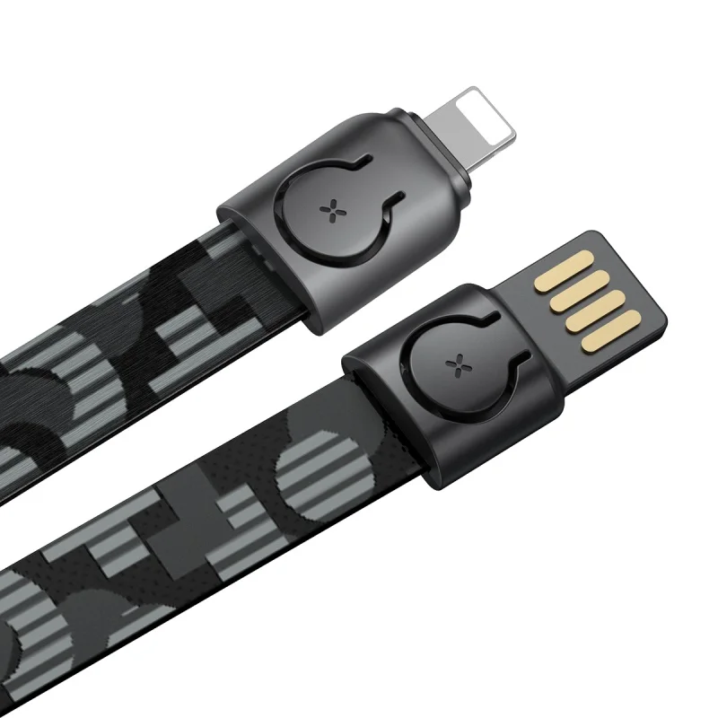 Для USB защитный кабель короткий 0,3 m 1m 2.4A Быстрая зарядка данных мобильный кабель для зарядки телефона для iPhone xs xr 8 7 6s plus 5 шнурок - Цвет: Pop Black