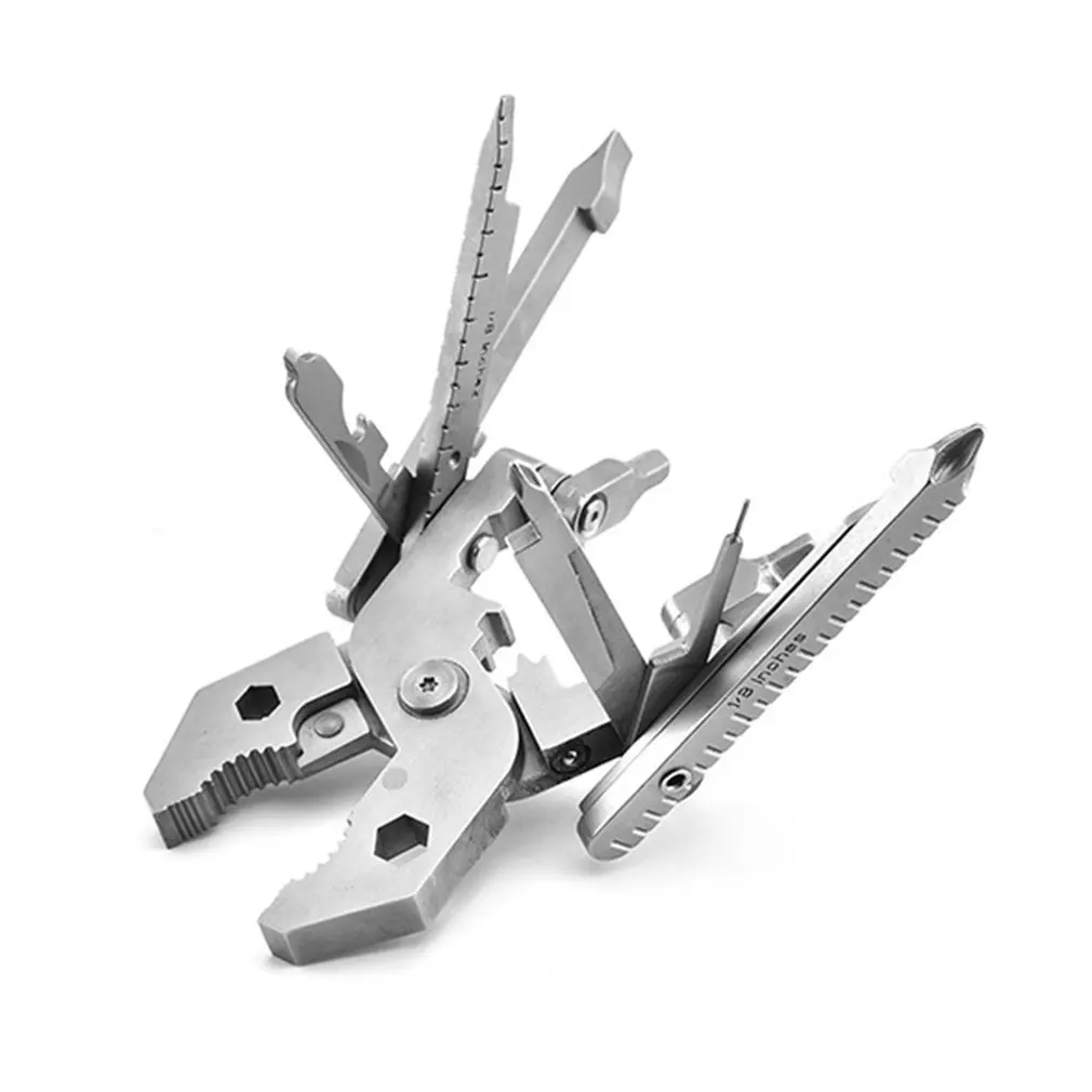 25 in 1 Hand Tool Kit Portable Plier Stainless Steel Multitools Folding Knife Pliers Clamp Multi Plier Wire Stripper Cutter