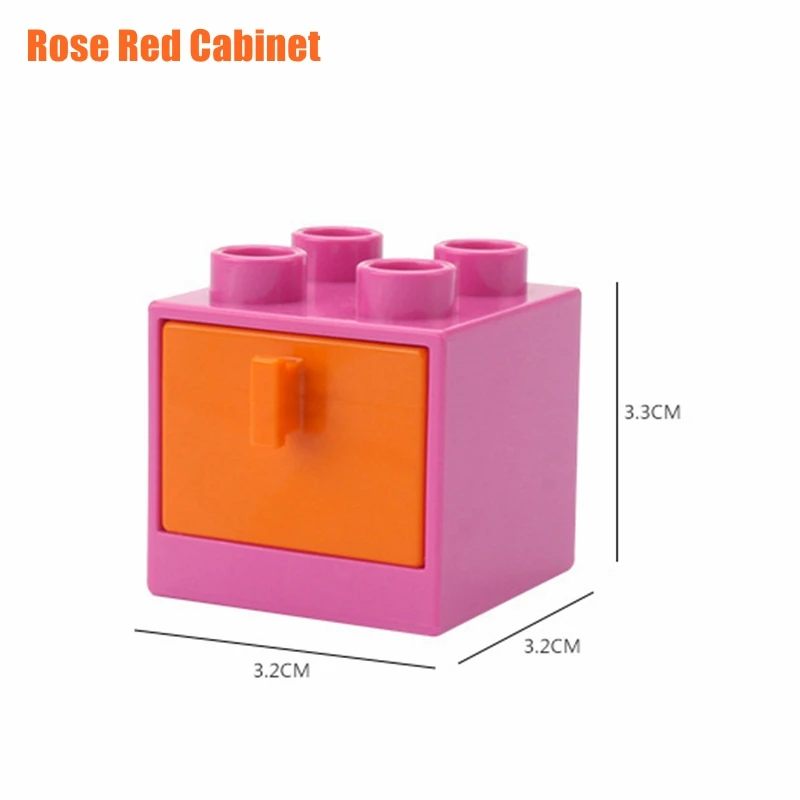 Duplo строительные блоки большого размера аксессуары гардероб кровать стул чайник