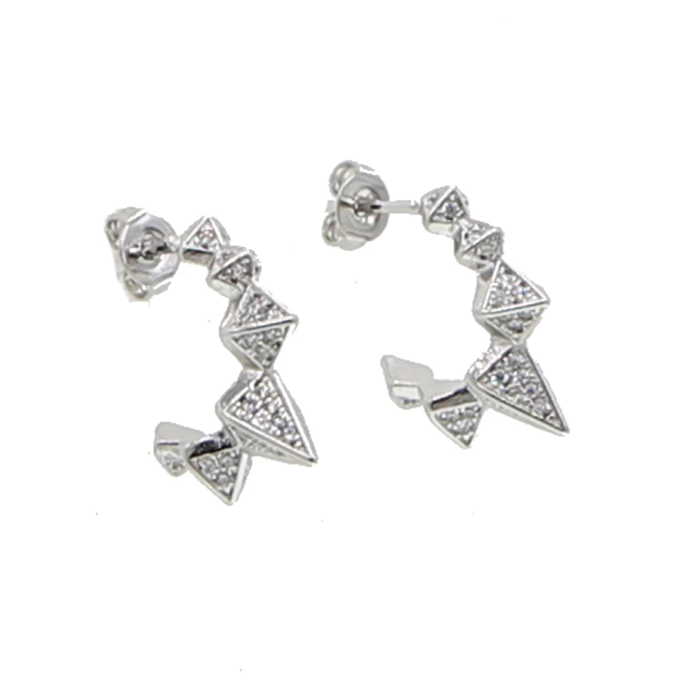 Оптовая продажа Модные женские ювелирные изделия Круглые серьги гвоздики с