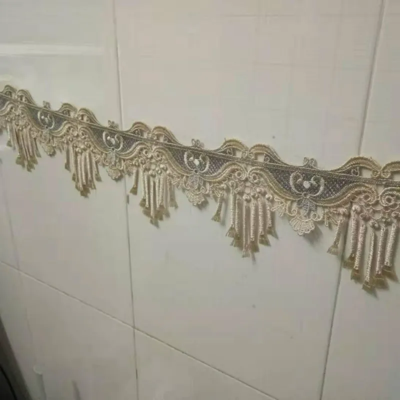 2 ярдов 182 см кружевная лента кисточка украшение лентами вышивка цветок тесьма