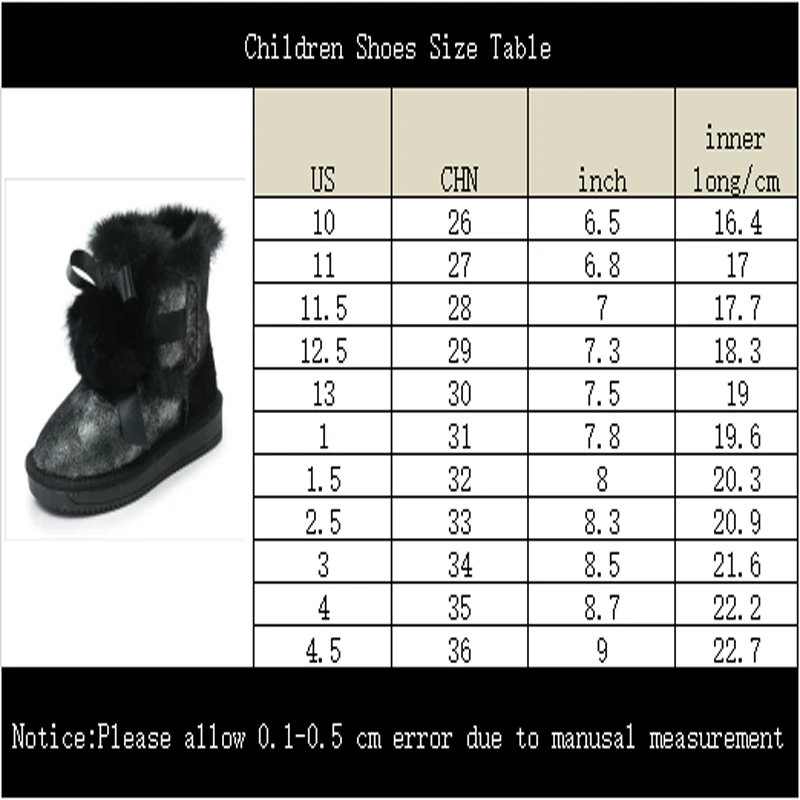 Новинка 2019 года зимние сапоги для девочек с натуральным мехом Водонепроницаемая