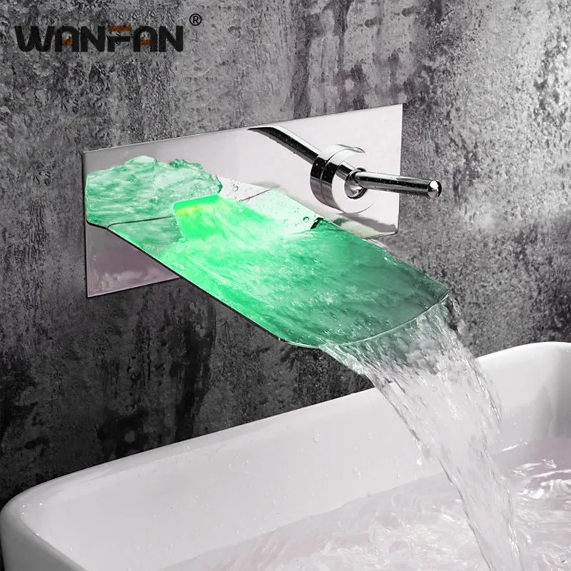 Смеситель для умывальника настенный хромированный серебристый LT-306 |