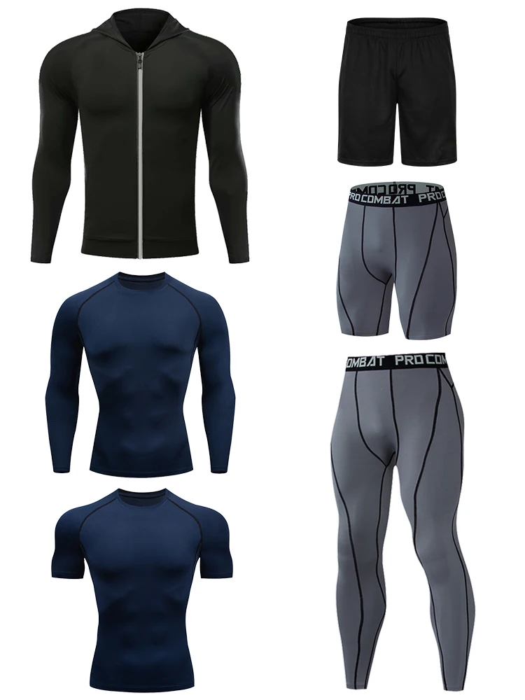 SheDao 6 шт./партия мужской спортивный костюм компрессионный спортивная одежда для