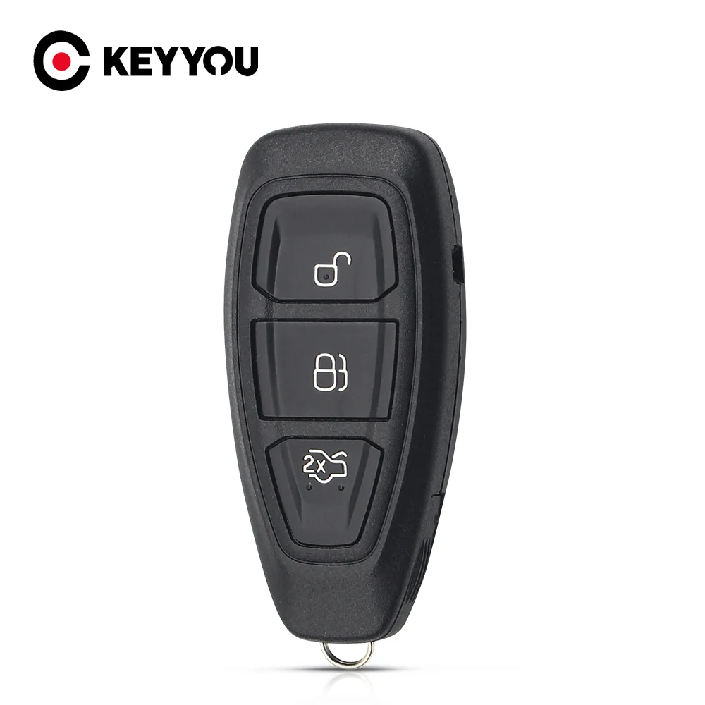 KEYYOU для Ford Focus C-Max Mondeo Kuga Fiesta 3 кнопочный дистанционный чехол ключа автомобиля со