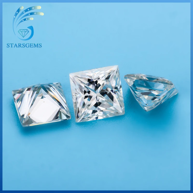 Starsgem необычный квадратный муассанит драгоценный камень GH 4 5*4 5 мм свободный шарик