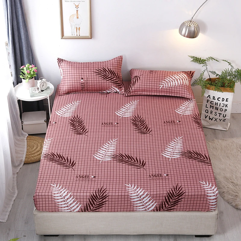 

Elastic Fitted Sheet Home Bed Sheet Polyester Mattress Protector Cover 180x200 150x200cm Cartoon Bedspread Hot Sale Wholesale
