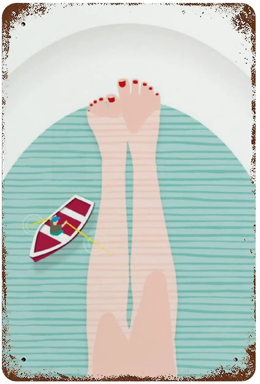 

Bathtub Retro Signs Decoration Retro Nostalgic Tin Sign Fun Decorative Sign for Wall Decor 12"×8"