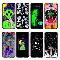 aesthetics cartoon alien space phone case for lg k51s k41s k30 k20 2019 q60 v60 v50 s v40 v30 k92 k42 k22 k71 k61 g8s g8 thinq