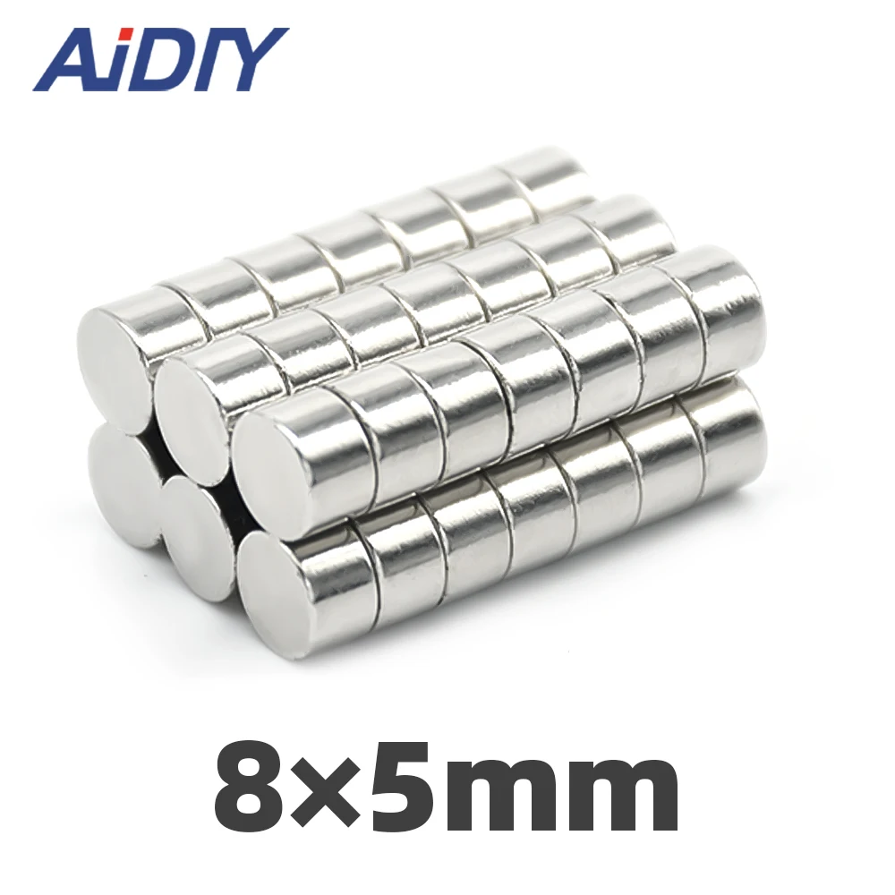 AI DIY 5/20/100 шт 8 мм X 5 N35 круглый сильный неодимовый магнит листы мини Mmall