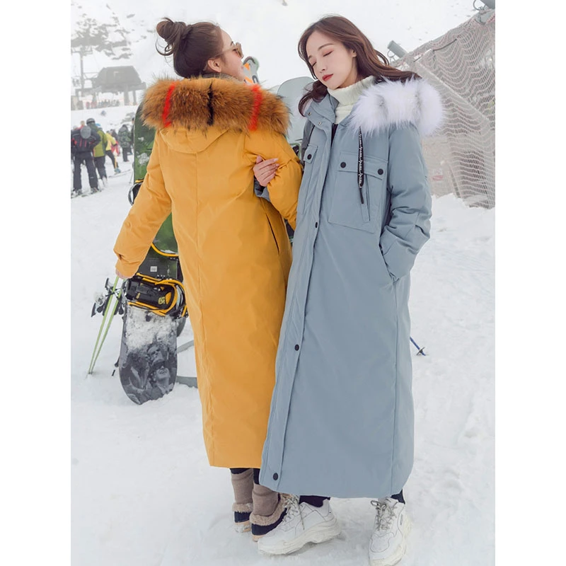 Женские зимние пальто 2019 куртка с меховым воротником зимнее плотное теплое