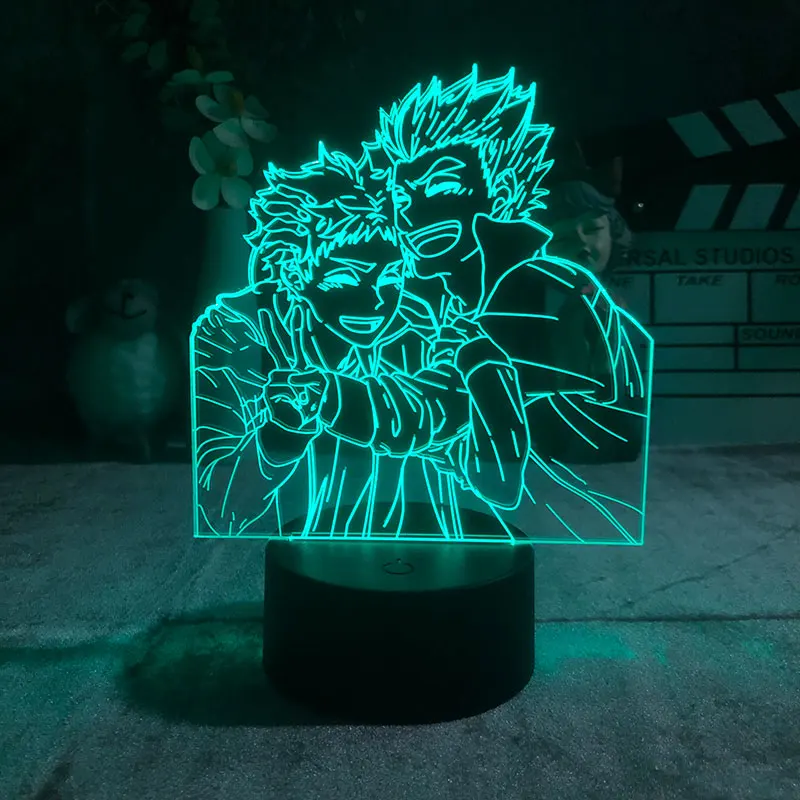 

Светодиодный ночник с 3D будильником, базовый светильник с рисунком манга, Haikyuu, Delineascope, украшение для создания атмосферы в японском стиле ан...