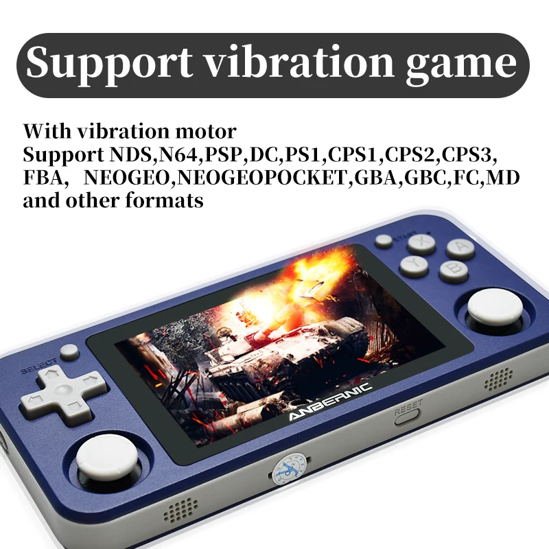 Verkauf Powkiddy RG351P Retro Spielkonsole Doppel Rocker RK3326 1,5 GHz 128GB Version Öffnen Linux System PS1 N64 Spiele Kinder Der Geschenke