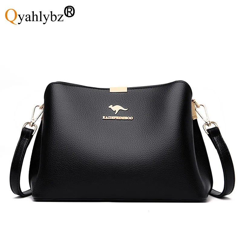 

Qyahlybz band female soft pu leather shoulder bag women fashion luxury designer handbag ladies bucket crossbody bags
