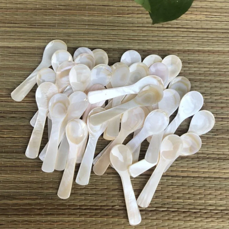 

household products Caviar Spice Soup Coffee Spoon Small Tune Unpainted Hotel Kitchen Tableware 9CM Conch Shell Spoon