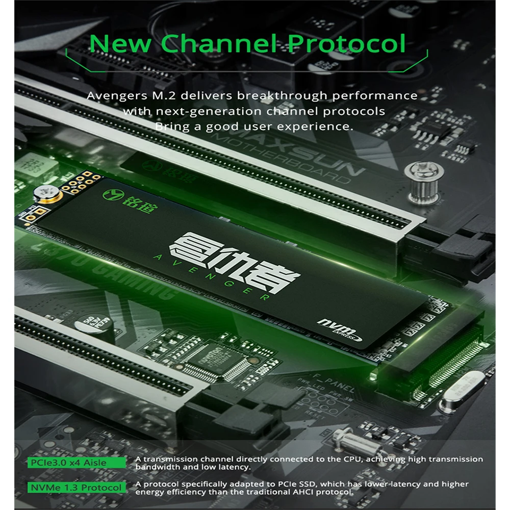 MAXSUN ssd M2 Мститель m.2 SSD M.2 2280 3D NAND Flash SMI 2263XT Внутренние твердотельные накопители для