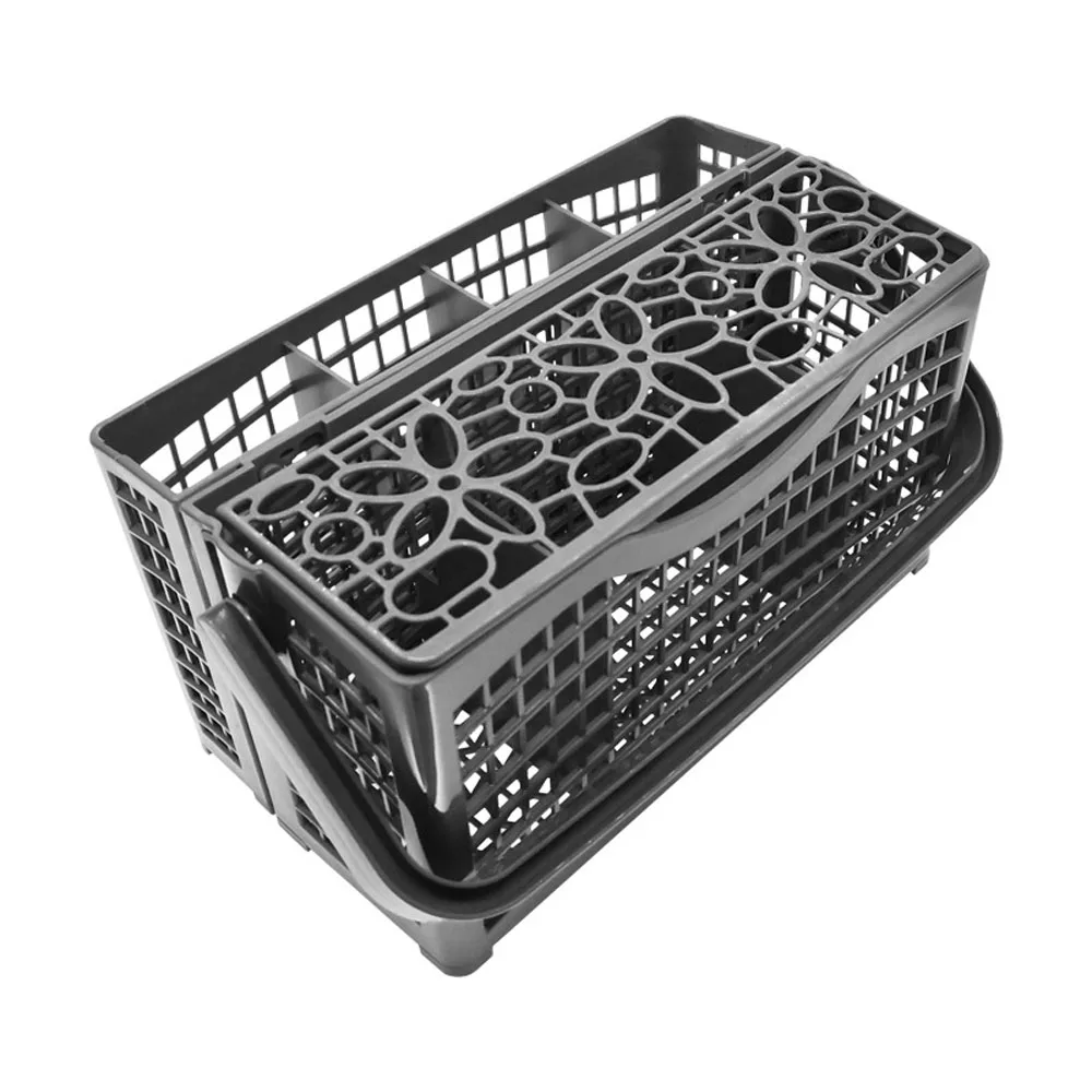 1PC Universal Cutlery Dishwasher Basket for /Maytag/Kenmore/Whirlpool/LG/Samsung/Kitchenaid Dishwasher Replacement plastic black part number w10195839 ps11750092 replacement dishwasher adjuster strap for dishwasher