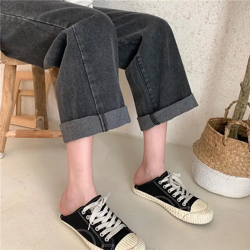 

Jeans Women Full Length Vintage High Waist Womens Trousers All-match Straight Loose 2XL BF Street Style Harajuku Kpop Fashion