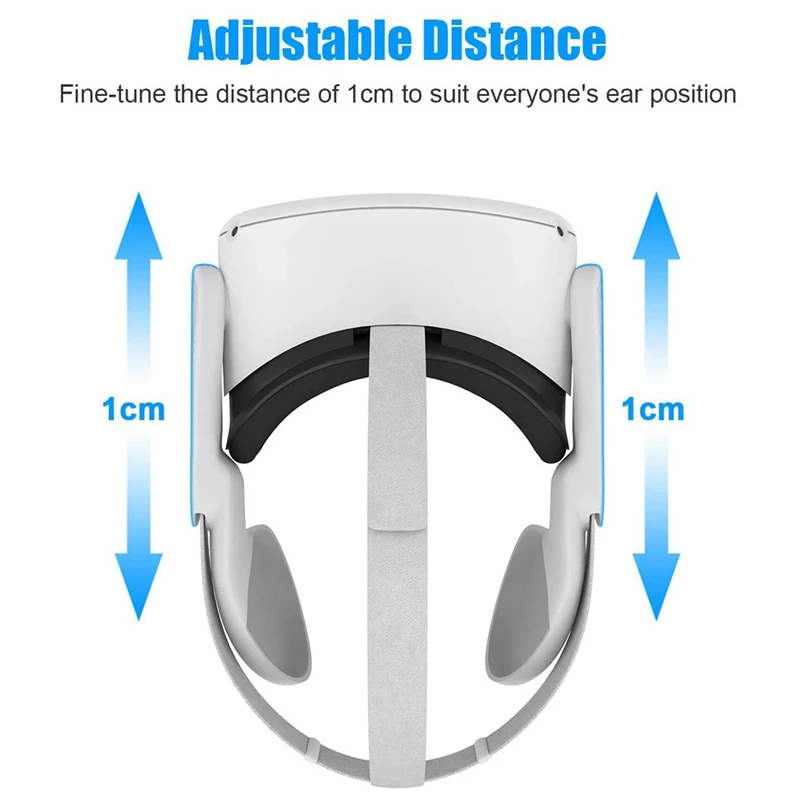 

AMVR OOM Silicone Noise Reduction Ear Muffs for Oculus Quest 2 VR Headset Headphone Enhanced Extension Cover