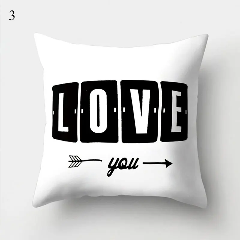 

Black and White Geometric Decorative Pillowcases Polyester Throw Pillow Case Geometric Pillowcase Sofa Bed Pillow Covers