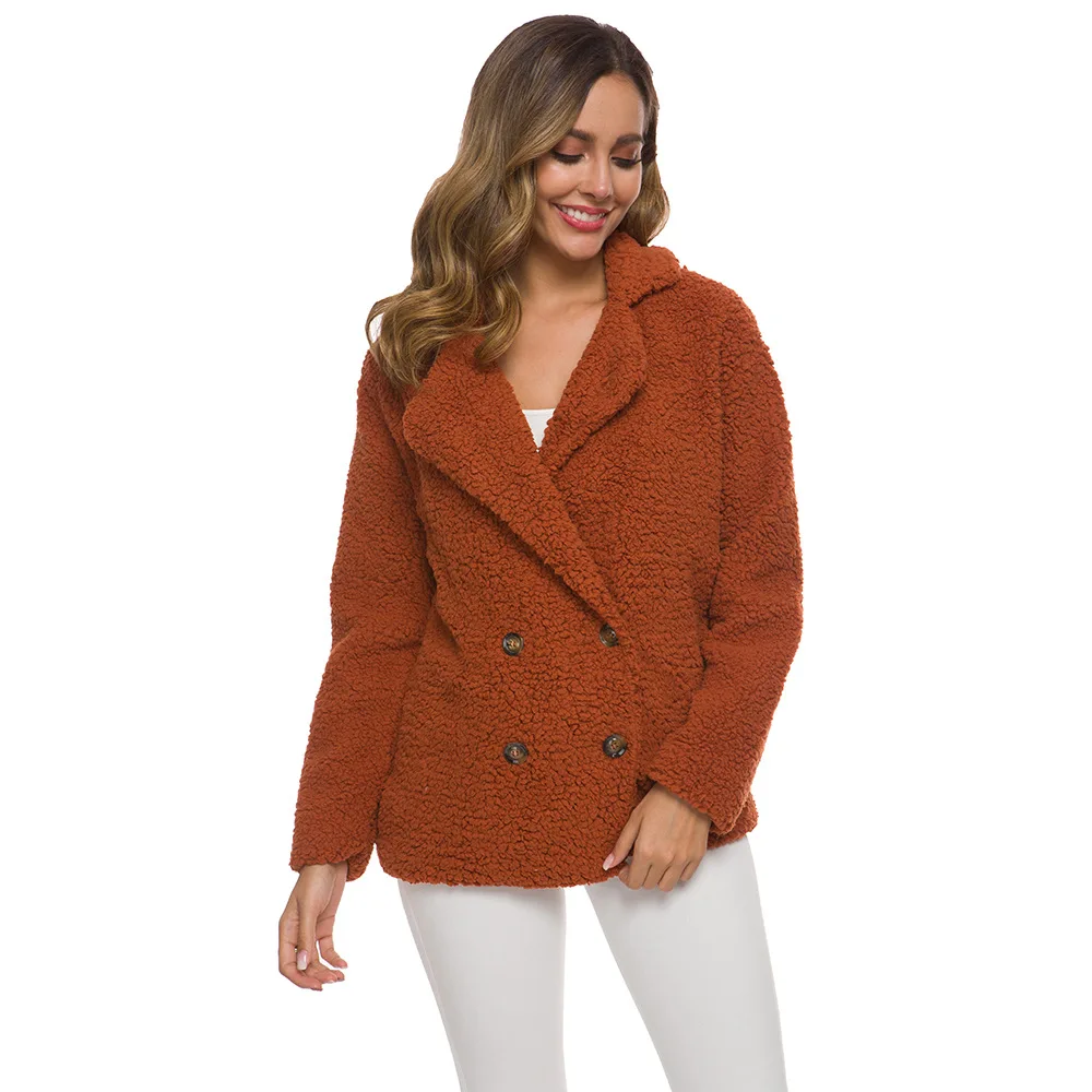 

2021 Autumn And Winter Lamb Velvet Thickened Women's Sweater Lamb Wool Coat Women's New Coat Plus Velvet Jacket