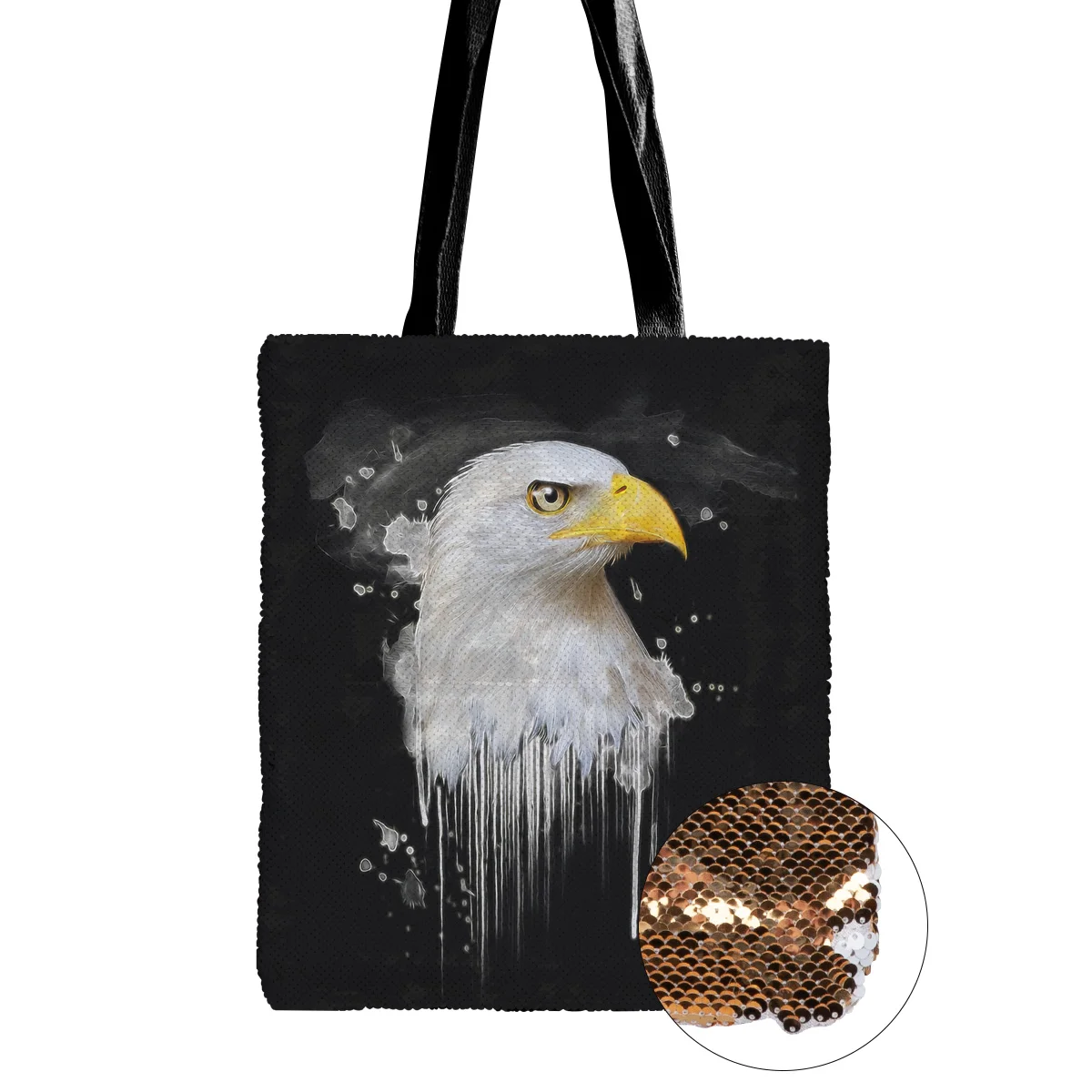 Американский орел сумка на плечо с блестками сумки одно для женщин Повседневные