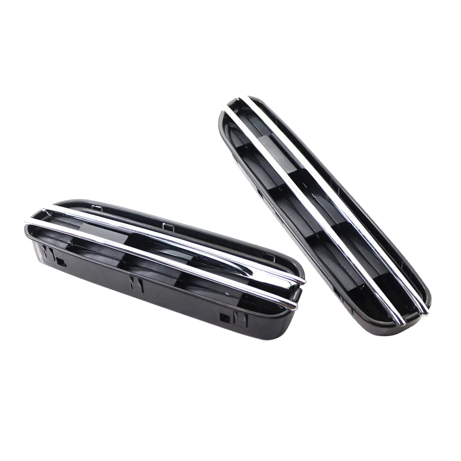 

ABS Side Air Flow Vents Grilles Decor for BMW E39 E60 E61 M5 Black