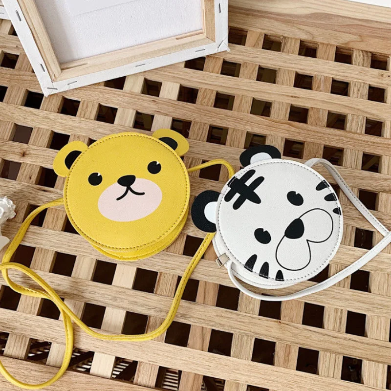Cartoon Animal Children Coin Purse Crossbody Bags Lovely PU Leather Baby Kids Shoulder Bag Boys Girls Gifts Accessories Handbags