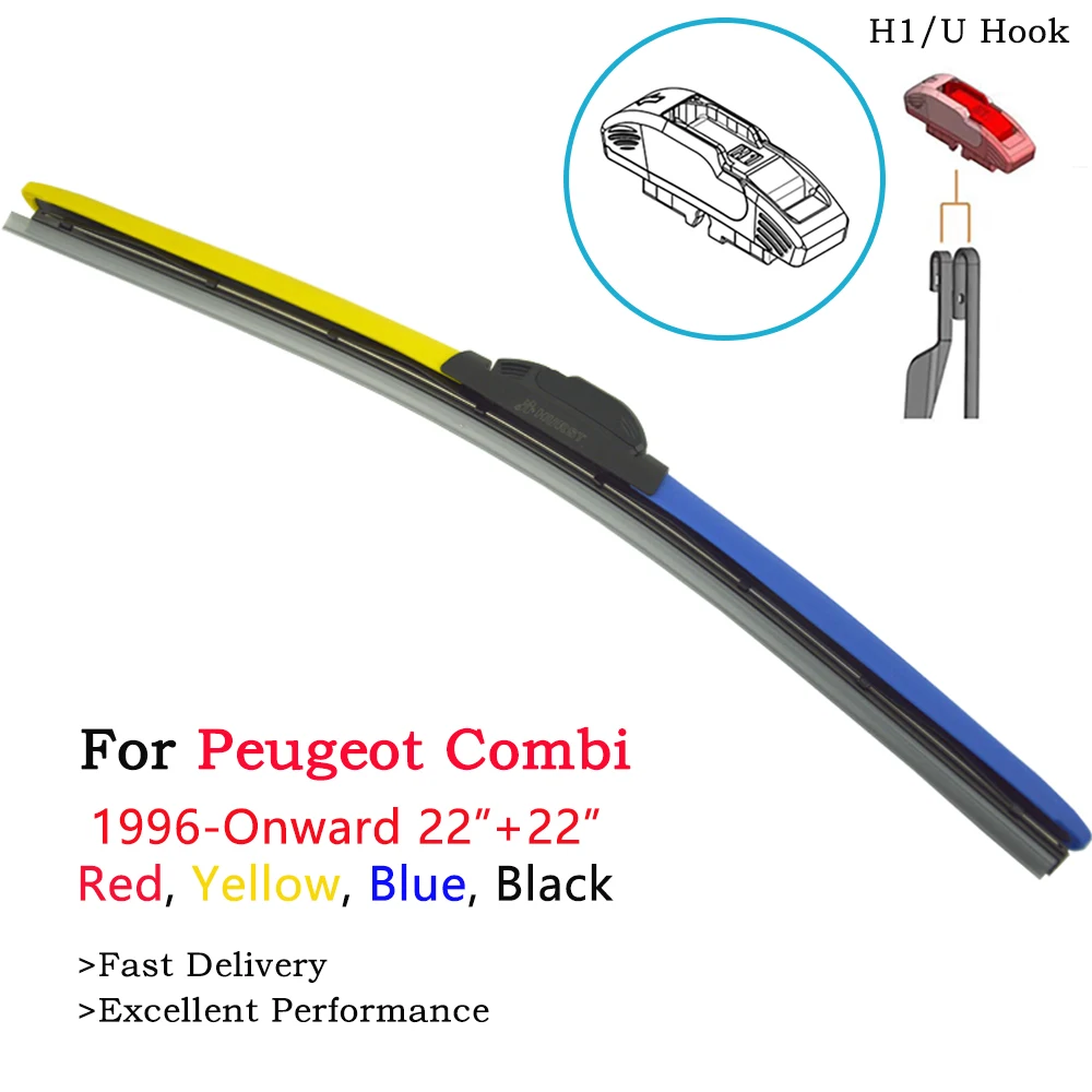 HESITE красные синие Премиум гибридные стеклоочистители для Peugeot Partner SX9 II 2 M95 Tepee B9