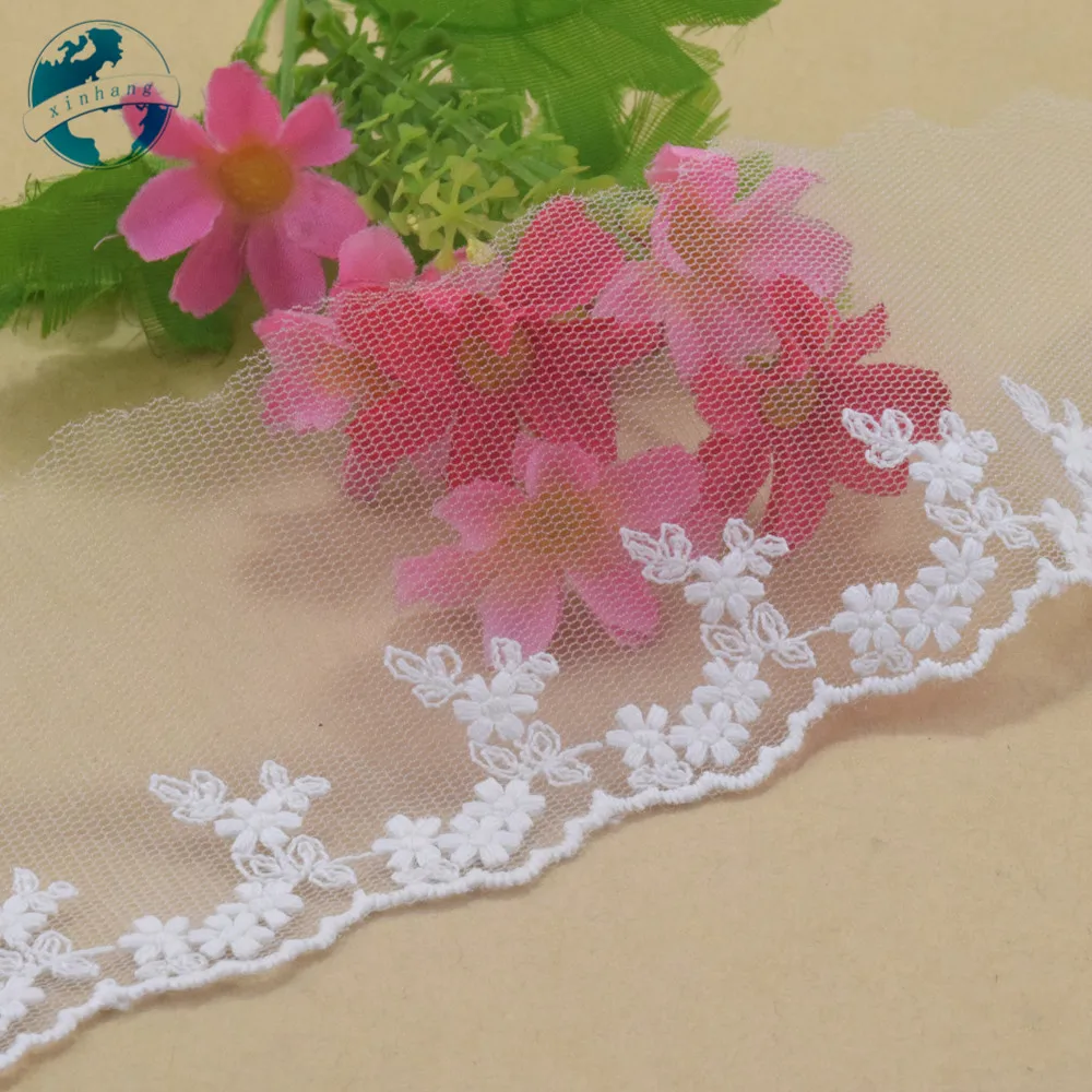 Хлопковая вышивка шириной 6 см кружевная швейная лента гипюр африканская ткань