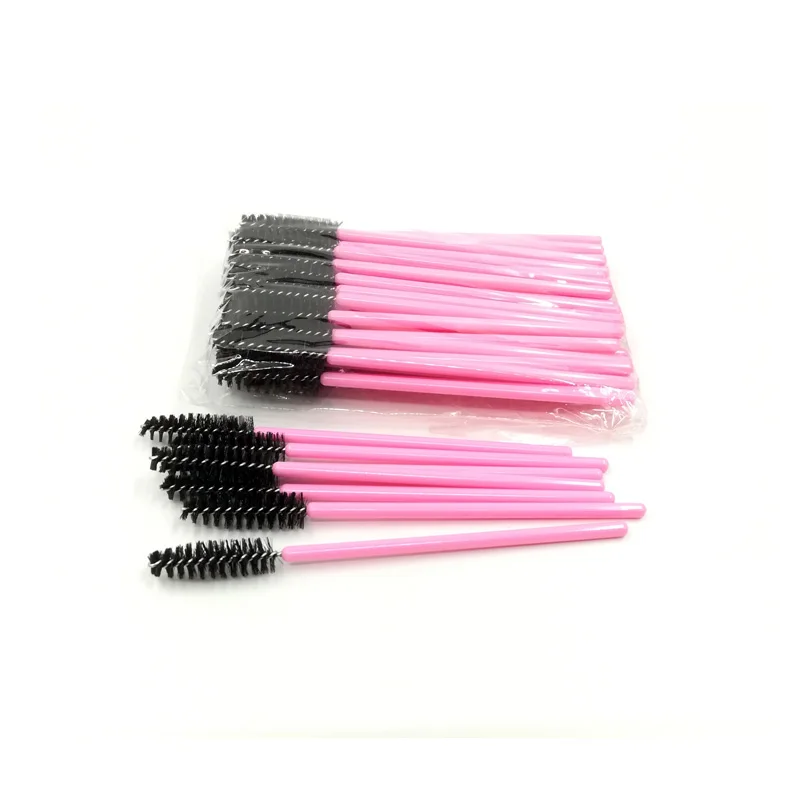 Pink-black-50pcs 50 шт./лот ресницы щеточки Одноразовые Тушь для ресниц палочки Аппликатор микро ресницы щетки инструменты для макияжа наращивание ресниц тушь для ресниц - Цвет: Pink-black-50pcs