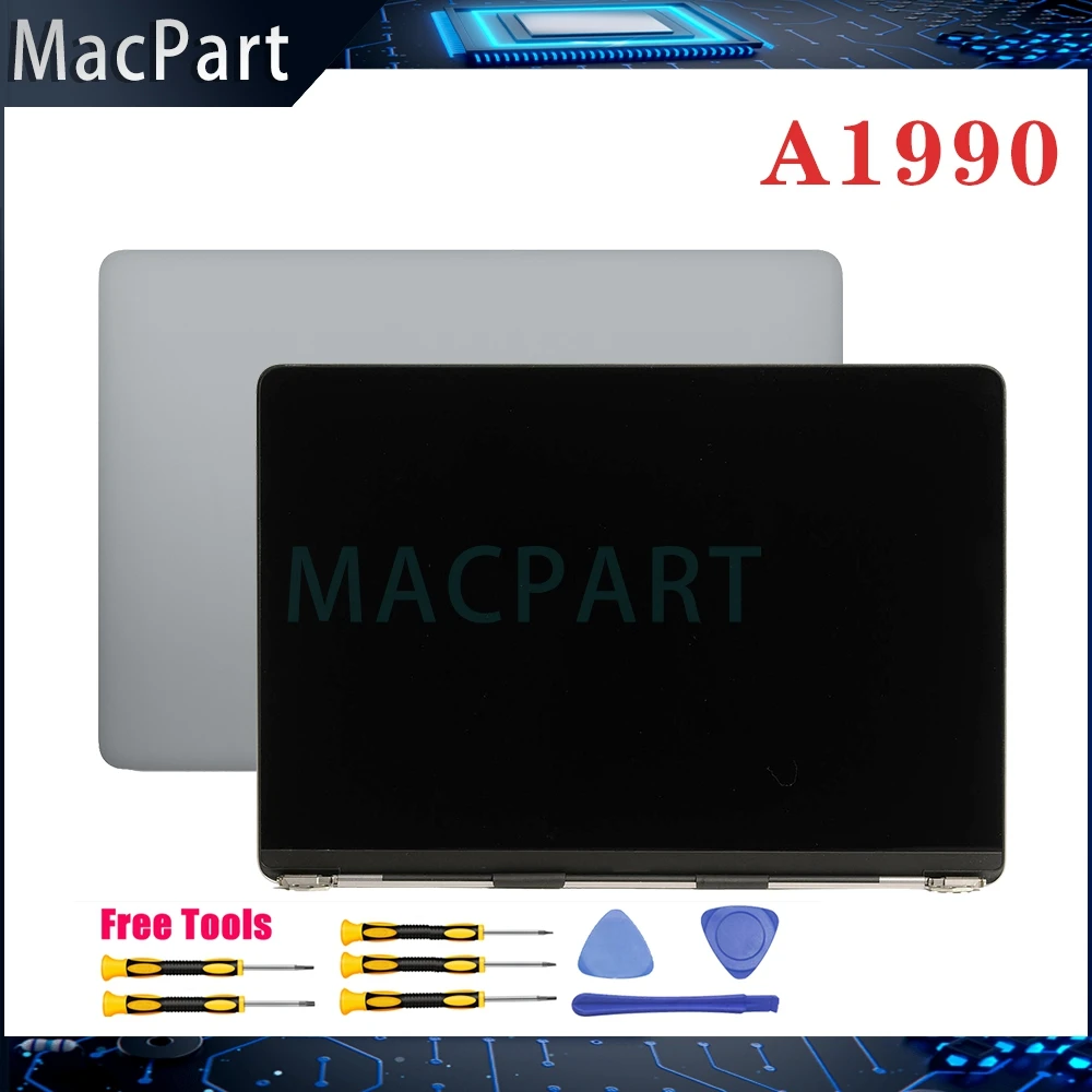 

New Laptop Screen Display LCD Assembly Space Gray Grey Silver Color for Macbook Pro Retina 15" A1990 MR932 MR942 Mid 2018 Year