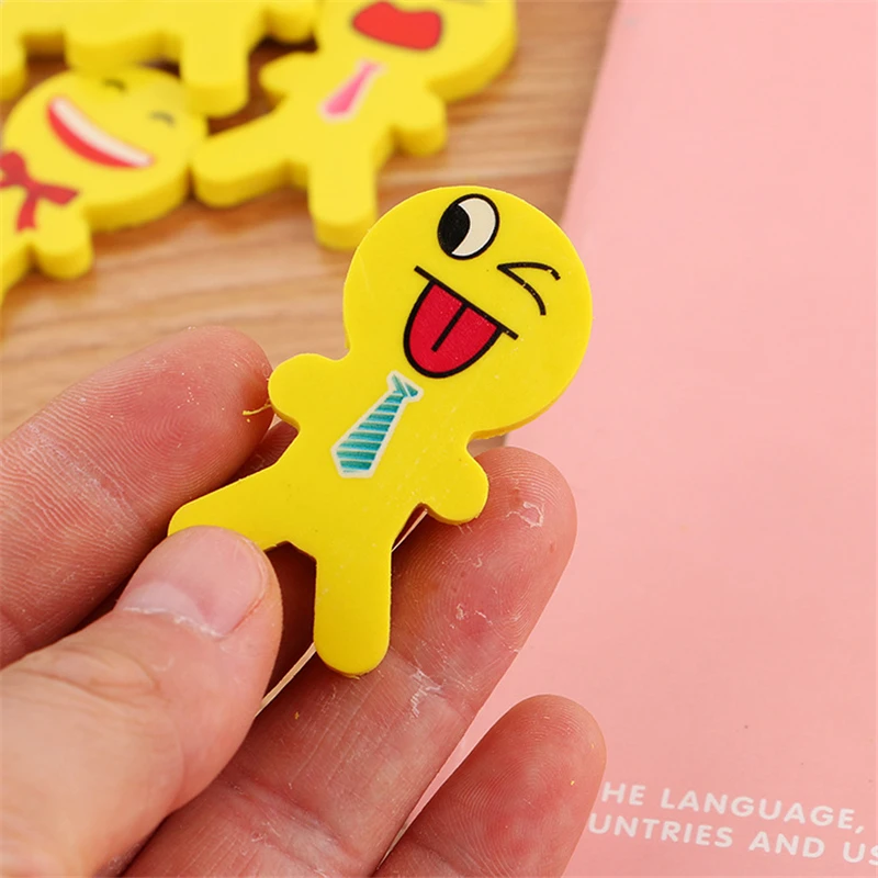 

5 Pcs Cute Cartoon Shape Rubber Eraser Student Learning Stationery for Child Creative Novelty Erasers New stationery