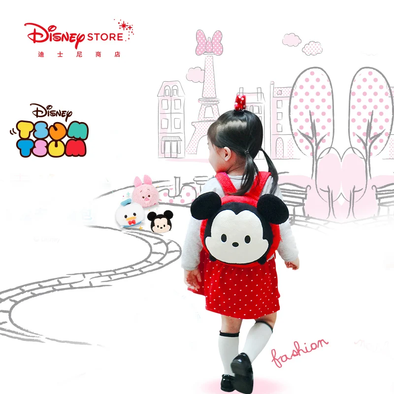 

Оригинальный школьный портфель Disney с изображением Микки Винни-Пуха, Джуди, школьный портфель для малышей с защитой от потери, детский школь...